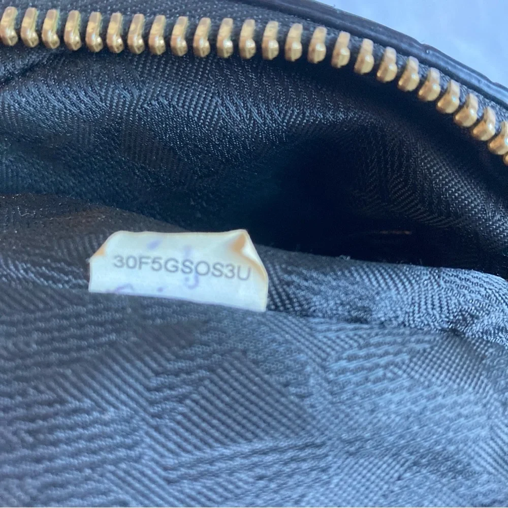 MICHAEL KORS Acorn Croc Quilted Dome Tote Selma Hamilton Raven Jet Set